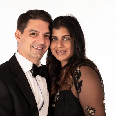 A husband and wife portrait