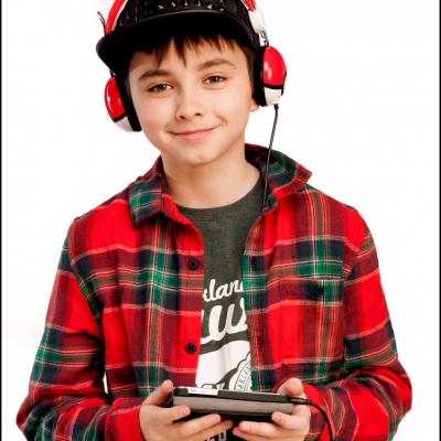 Brad with computer game