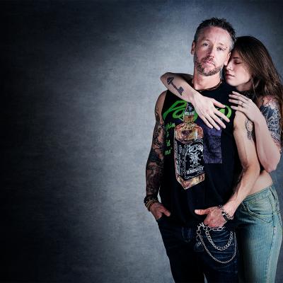 A picture of Ash Cooper with a woman